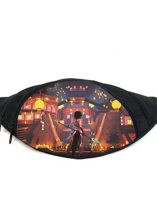 Поясная сумка бананка геншин genshin impact (gb gi 016) gear bag черная