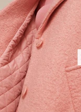 Пальто reserved, барби пальто, розовое пальто из шерсти5 фото