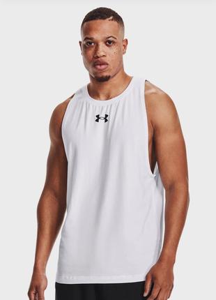 Under armour мужская белая майка ua baseline cotton tank1 фото