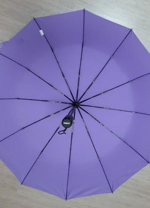 Зонт  на 12 спиц , женский , автомат, сиреневый, антиветер, карбоновые спицы,полиэстер. toprain5 фото