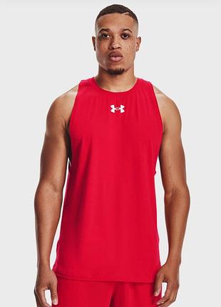 Under armour чоловіча червона майка ua baseline cotton tank