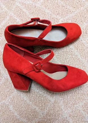 Красные туфли замшевые next3 фото