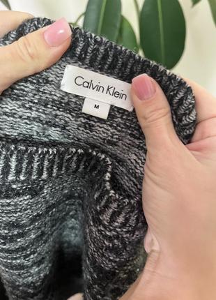 Calvin klein оригінал брендовий сірий чорний светр вовна5 фото