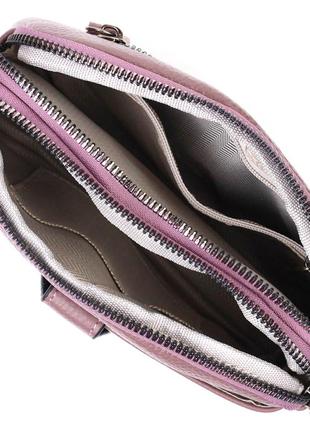 Чудова сумка-клатч у стильному дизайні з натуральної шкіри 22126 vintage пудрова4 фото