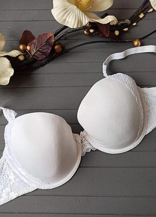 Шикарный бесшовный бюстгальтер из хлопкового трикотажа и кружева! 80d
