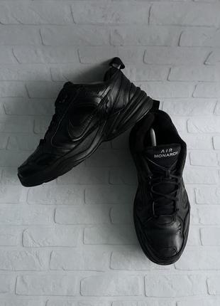Черные кожаные кроссовки nike air monarch 46 кожаные кроссовки оригинал4 фото