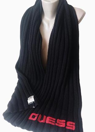 Брендовый тёплый длинный шерстяной шарф guess оригинал4 фото