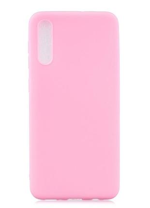 Чехол для glass case samsung galaxy a30s/a50/a50s pink 2019 / a505 силикон soft touch бампер светло-розовый