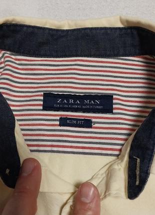 Якісна стильна брендова сорочка zara man slim fit2 фото