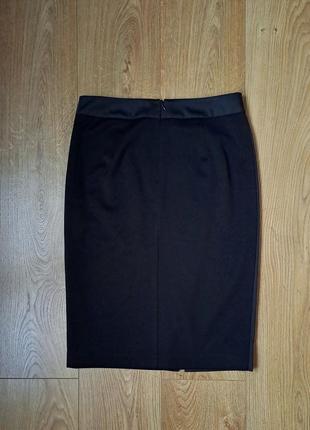 Женская черная юбка карандаш7 фото