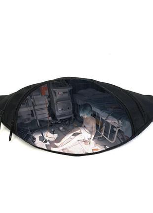 Поясна сумка бананка евнгеліон evangelion (gb evan 045) gear bag чорна