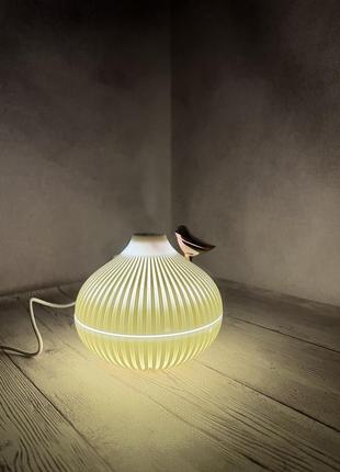 Зволожувач повітря з пташкою та трьома режимами підсвічування