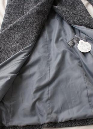 Брендовое длинное серое пальто макси в составе шерсть от oasis8 фото