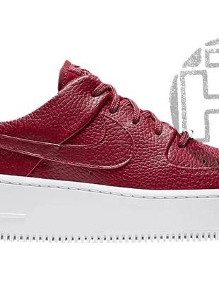 Женские кроссовки nike air force 1 sage low red white ar5339-6021 фото