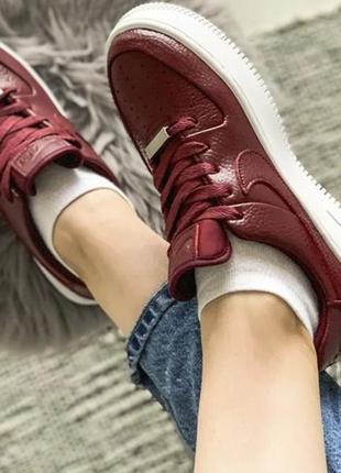 Женские кроссовки nike air force 1 sage low red white ar5339-6024 фото