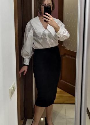 Флисовая юбка карандаш меди7 фото