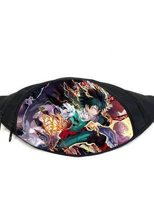 Поясная сумка бананка моя геройская академия boku no hero academia (gb bnha 01) gear bag черная