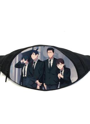 Поясна сумка бананка людина бензопила chainsaw man (gb cwm 043) gear bag чорна