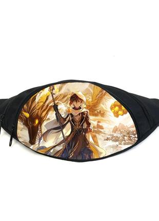 Поясная сумка бананка геншин genshin impact (gb gi 031) gear bag черная