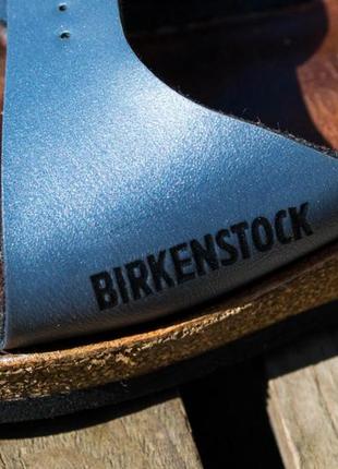 Оригінал, шкіра, ортопедичні шльопанці birkenstock2 фото