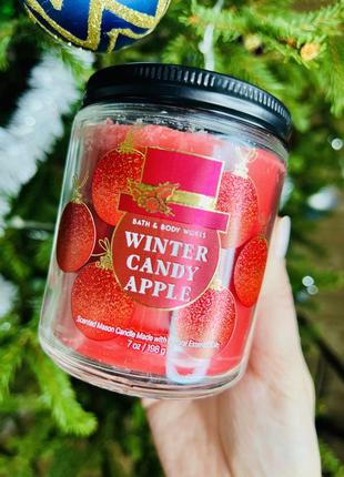 Свічка на 1 гніт winter candy apple від bath&body works