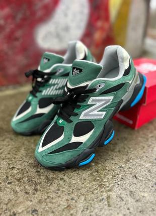 Стильные мужские кроссовки new balance 9060 green зелёные2 фото