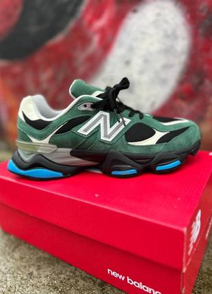 Стильные мужские кроссовки new balance 9060 green зелёные7 фото