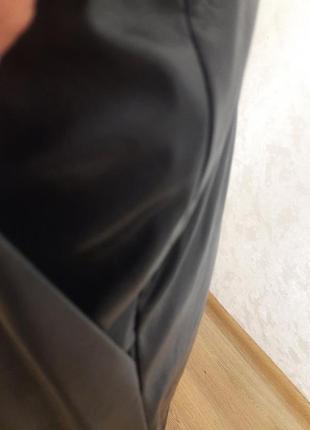 Кожаные прямые брюки брюки экокожа8 фото