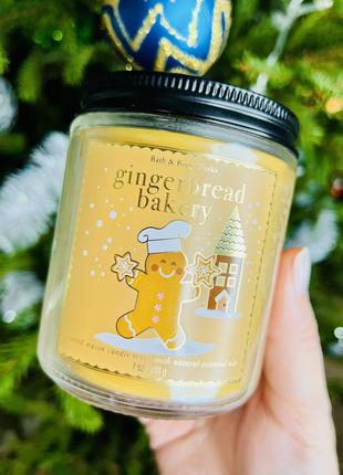 Свічка на 1 гніт gingerbread bakery від bath&amp;body works