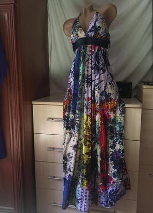 Очень красивый длинный сарафан в пол / платье с открытой спинкой1 фото