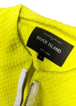 Пиджак женский лимонного цвета на молнии от бренда river island s4 фото