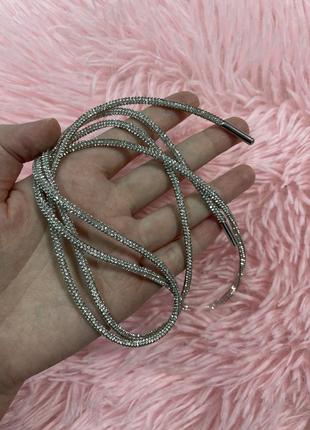 Стразовый шнурок из страз блестящий чокер украшение для волос на руку и шею10 фото