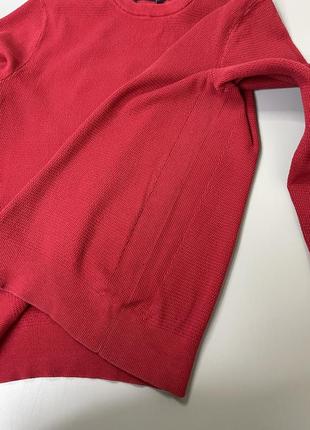 Базовый красный свитер tommy hilfiger small logo, с логотипом, логотип, оригинал, томми халфигер, пуловер, кофта, однотонный5 фото