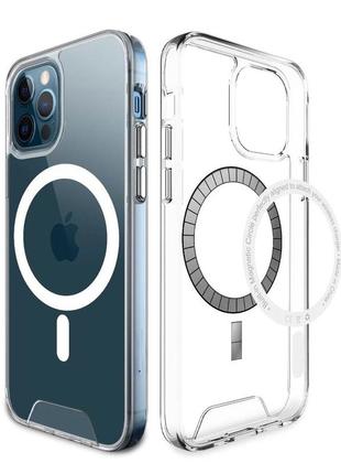 Чохол для смартфона space magnetic for apple iphone 15 pro transparent