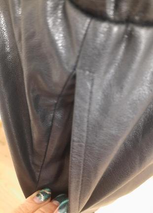 Шкіряні штани карго джогери з кишенями8 фото