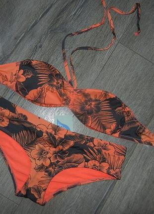10/38/s германия! коралловый раздельный купальник бандо новый