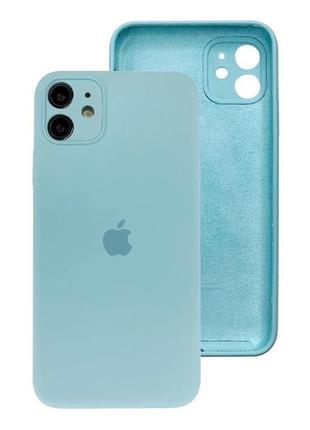 Чохол fiji silicone case full camera для apple iphone 12 бампер накладка із захистом камери cornflower