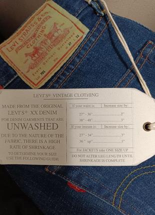 Новые джинсы мом высокая посадка levis vintage clothing 701 big e selvedge селвидж talon 42 zipper8 фото