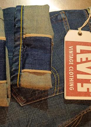 Новые джинсы мом высокая посадка levis vintage clothing 701 big e selvedge селвидж talon 42 zipper2 фото