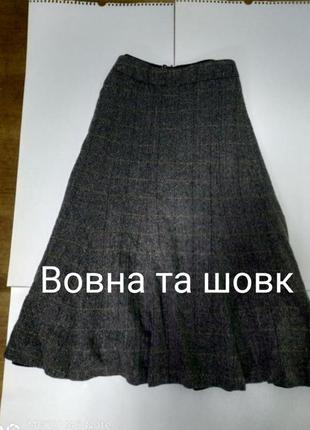 Юбка, юбка из шерсти меди а-силуэт.