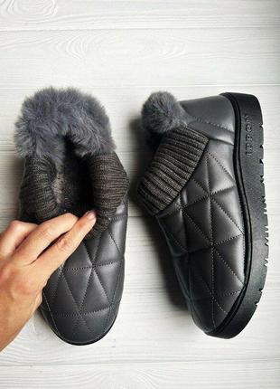 Автоледи короткие стеганые угги женские зимние ботинки дутики2 фото