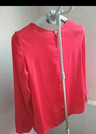 Блуза размер s красная с длинным рукавом2 фото