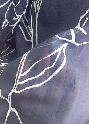Martina grey italy легкая удлиненная рубашка-туника оверсайз цветы батал4 фото