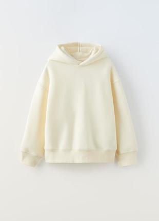 Бежеве молочне худі zara 13-14 років унісекс
