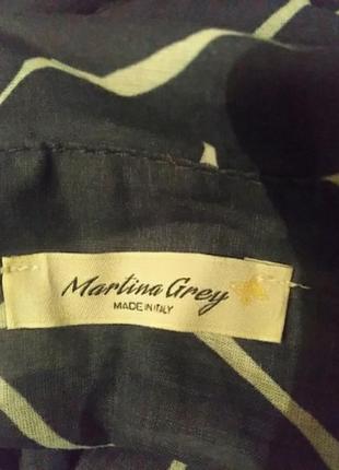 Martina grey italy легкая удлиненная рубашка-туника оверсайз цветы батал8 фото