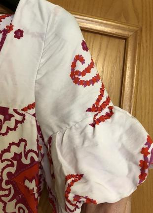 Платье пейсли «огурцы кавалли»орнамент , рукав волан , apart , франция4 фото
