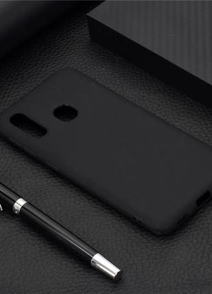 Чехол soft touch для vivo y1s (со сканером отпечатка) силикон бампер черный