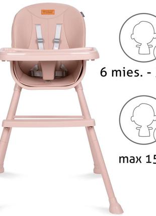 Стульчик для кормления 4в1 kidwell eatan pink2 фото