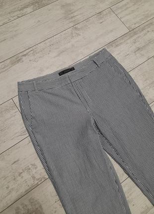 Летние укороченные брюки в мелкую полоску2 фото