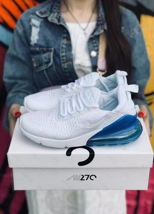 Кроссовки nike air max 270 white blue кросівки3 фото